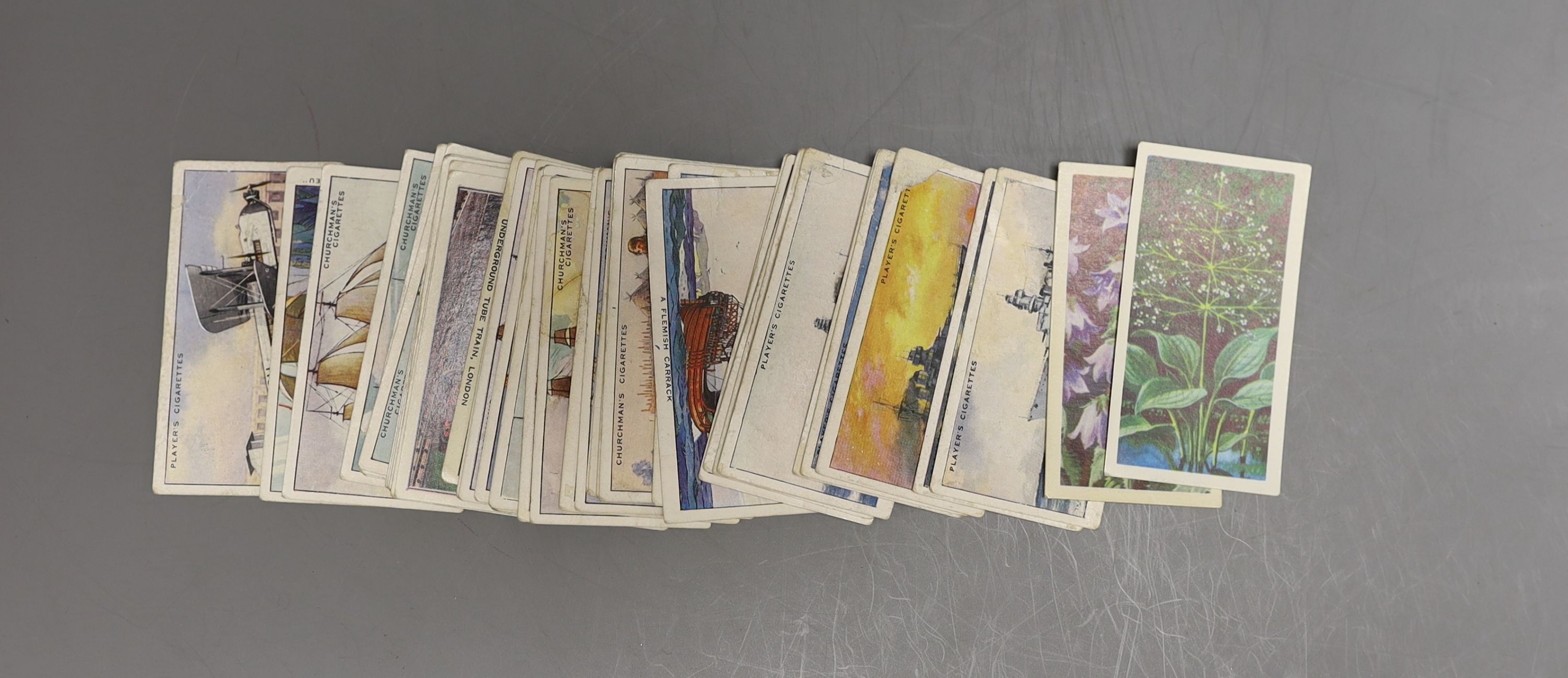 A collection of cigarette cards